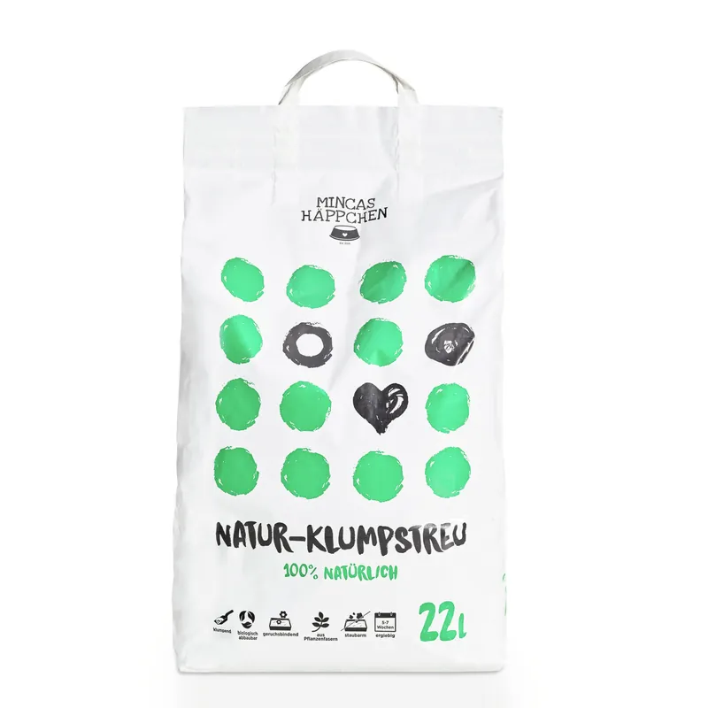 Sparpaket 2 x 8,8 kg Mincas Häppchen Natur-Klumpstreu Katzenstreu Preisreduziert